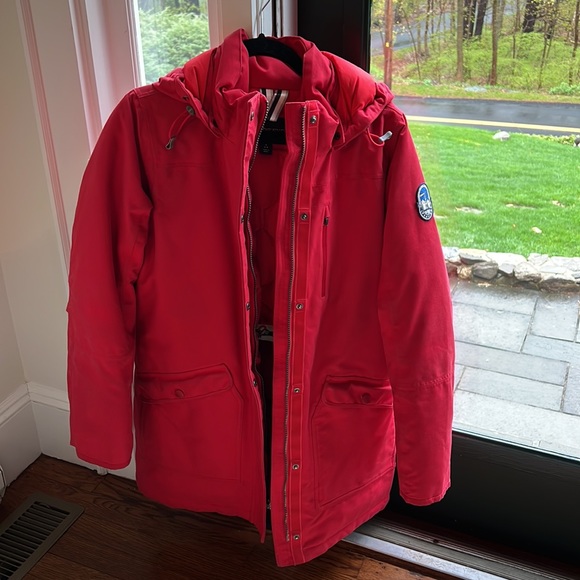 Lands End Expedition Parka Red Winter Coat - Picture 3 of 13